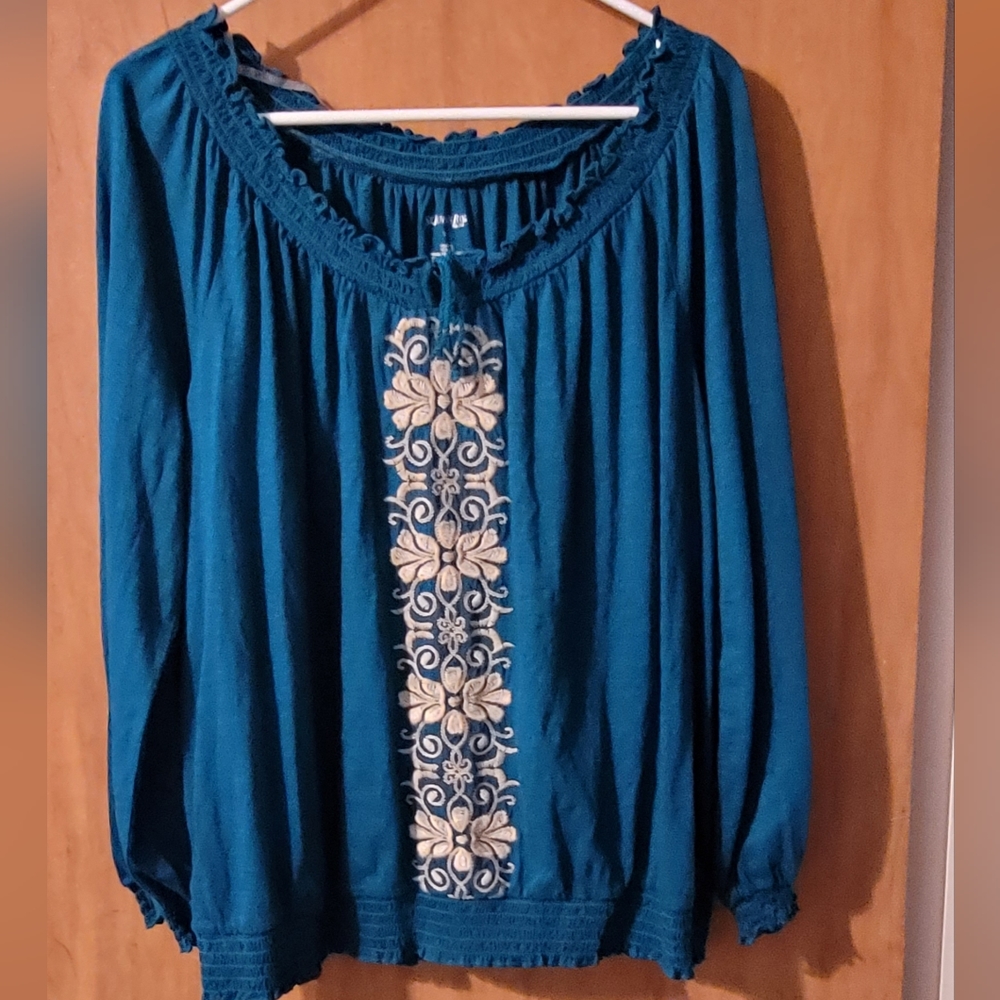 St. Johns Bay 1x peasant top
